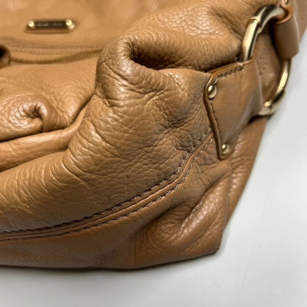 Michael Kors Austin Pebbled Leather Shoulder‎ Tote Bag Brown Slouchy Hobo